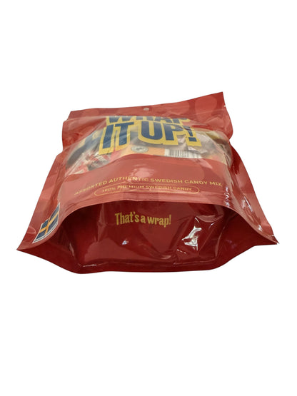 Swedish Candy Club Wrap it Up! assorted authentic Swedish candy mix bag with chocolates, toffees, and hard candies.